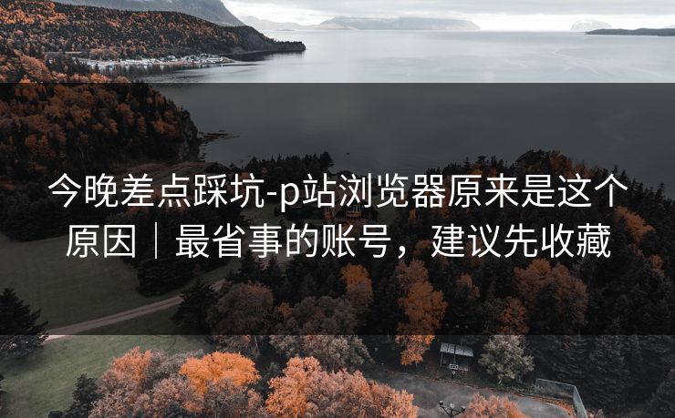 今晚差点踩坑-p站浏览器原来是这个原因｜最省事的账号，建议先收藏